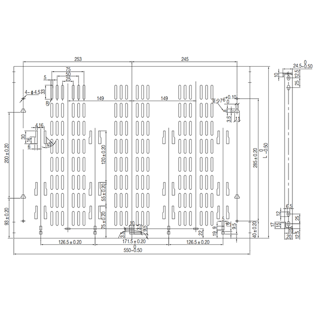 抽屉分层隔板(配经济型MNS柜8E/2单元)